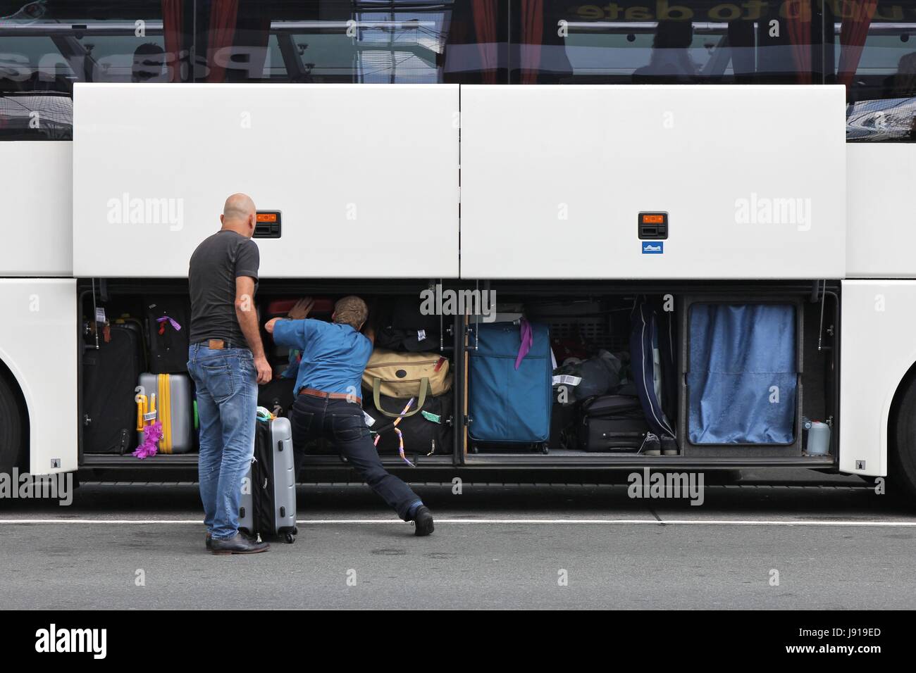 Il bagagliaio di autobus intercity Foto Stock