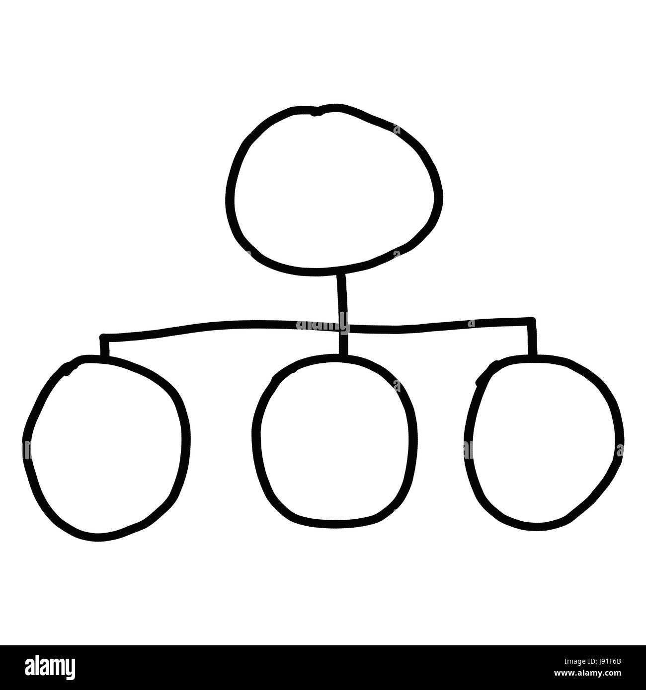 Mano di imprenditore di grafica di disegno a simboli forme geometriche grafico per le informazioni di input concetto su sfondo bianco. Foto Stock