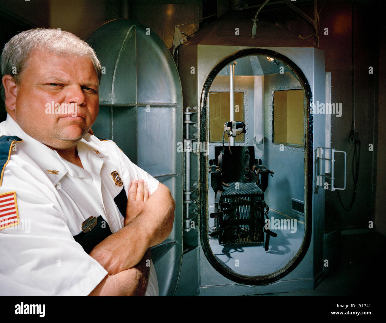 Carnefice con la camera a gas, Huntsville, AL Foto Stock