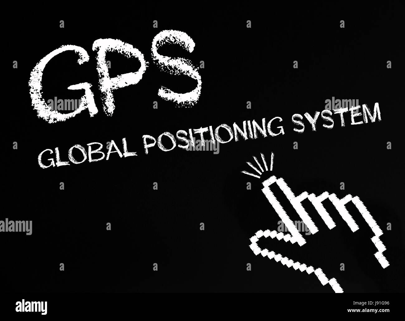 Gps - il sistema di posizionamento globale Foto Stock