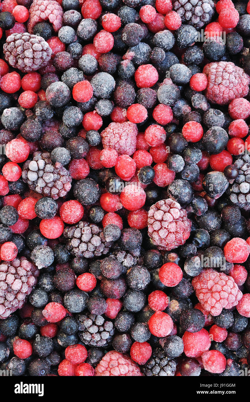 Cibo, aliment, progenie, frutti congelati, frutta, bacche, Berry, il congelamento Foto Stock