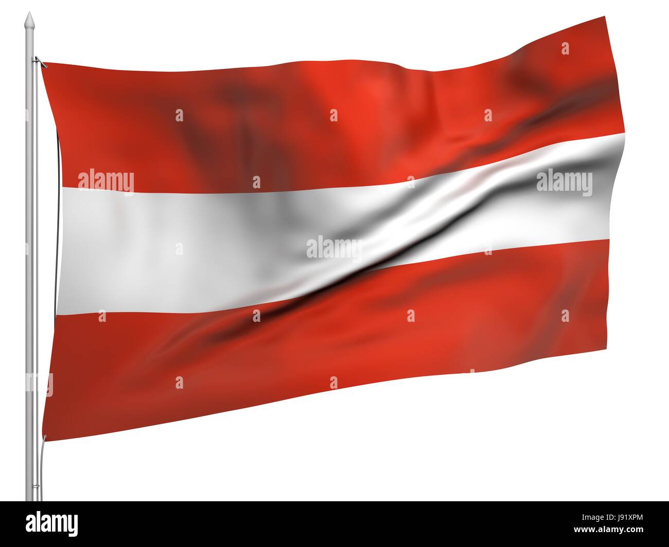 Simbolico, colore, emblema, Austria, illustrazione, bandiera, ufficiali, nazionali, Foto Stock