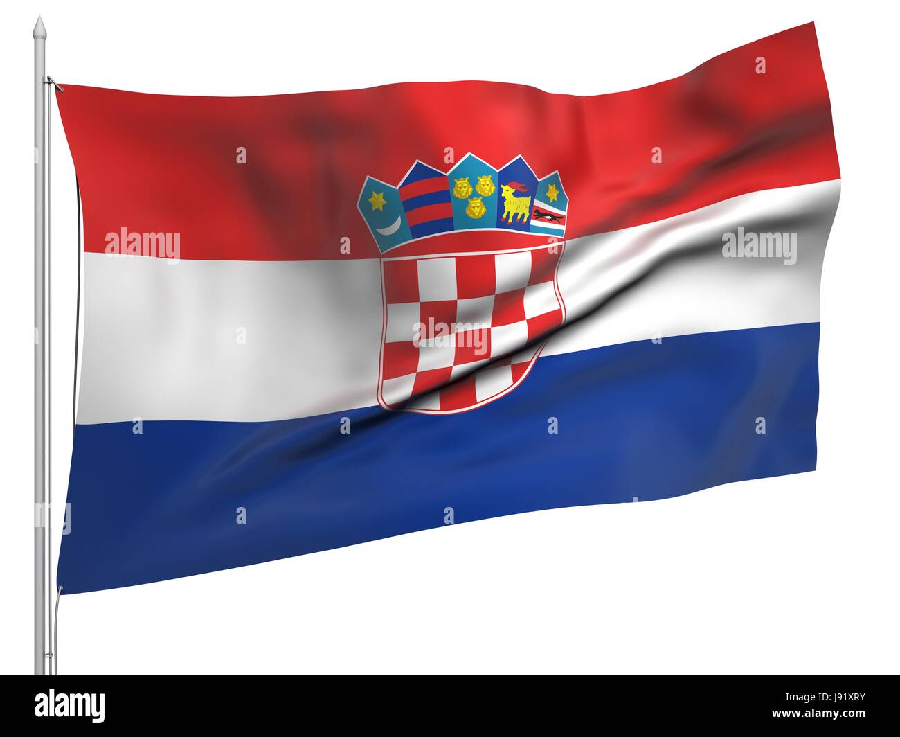 Simbolico, emblema, illustrazione, bandiera, gazzetta, Croazia, banner, nazionale, Foto Stock