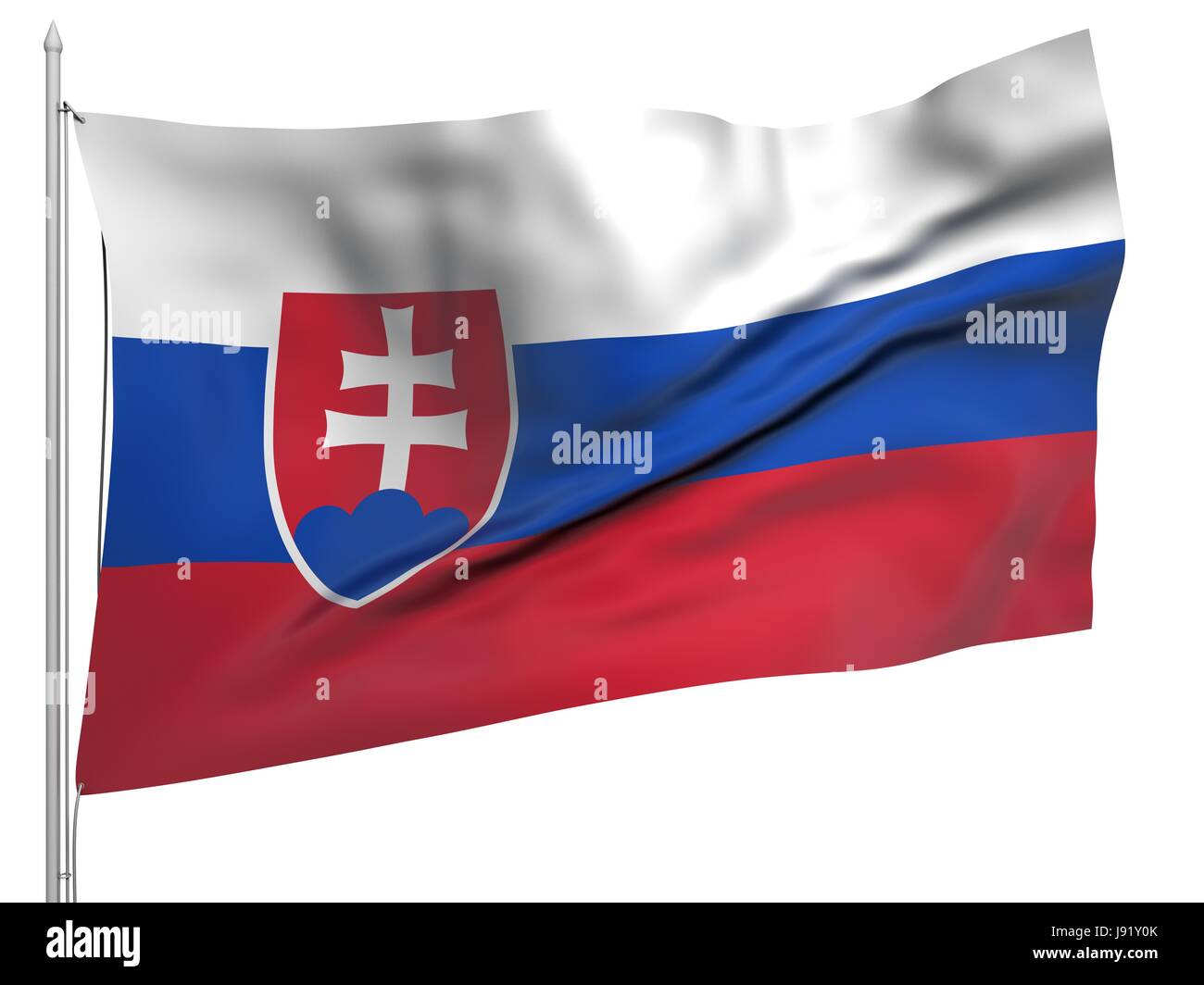 Simbolico, colore, emblema, Slovacchia, illustrazione, bandiera, ufficiale, banner, Foto Stock