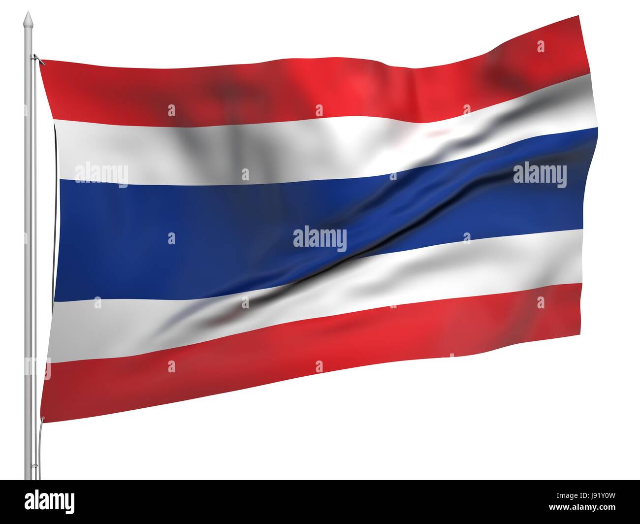 Simbolico, colore, emblema, illustrazione, Thailandia, bandiera, gazzetta, banner, Foto Stock