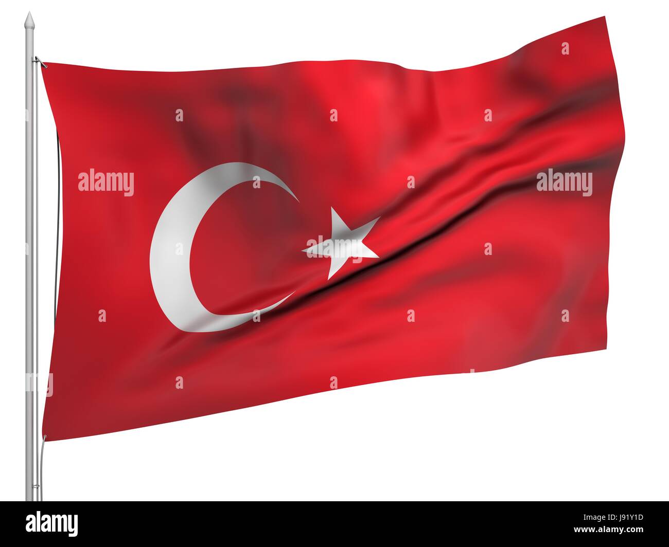 Simbolico, colore, emblema, illustrazione, bandiera, Turchia, ufficiale, banner, Foto Stock
