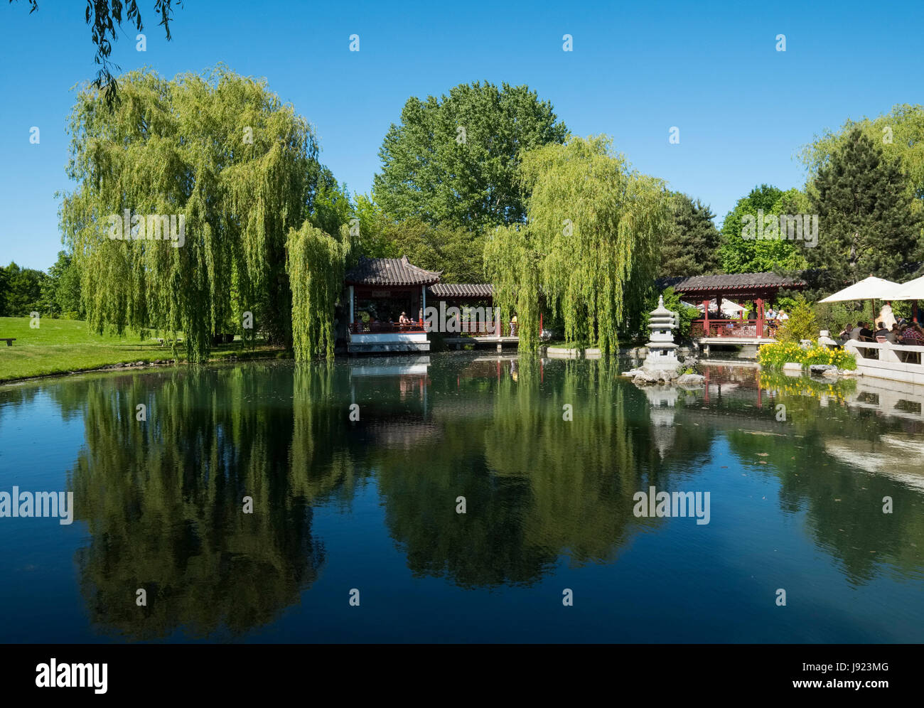 Giardino Cinese a Giardini del Mondo parte di IGA 2017 International Garden Festival (International Garten Ausstellung) a Berlino Germania Foto Stock
