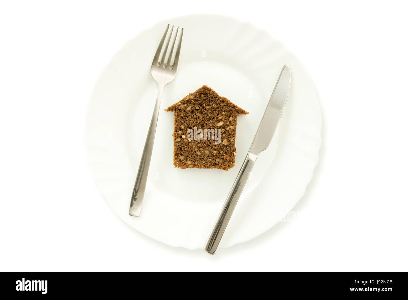 Casa, costruendo, pane, rapporti aziendali, trattare, transazione commerciale, Foto Stock