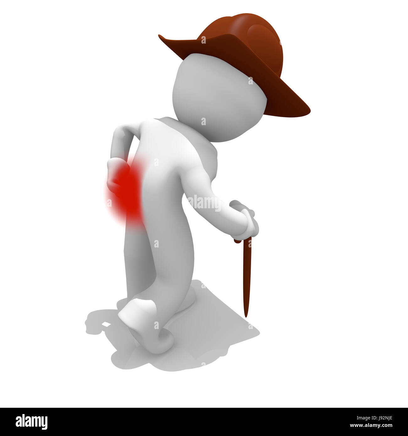 Dolore alla schiena,immagine 3D Foto Stock