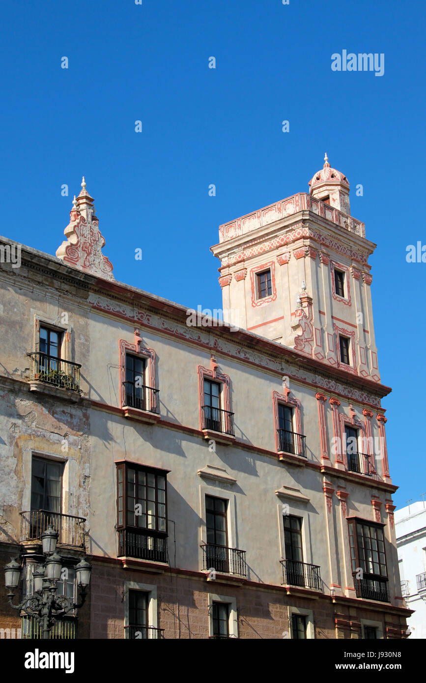 Torre, storico, pittura, andalusia, blu, torre, storici, casa, home, Foto Stock