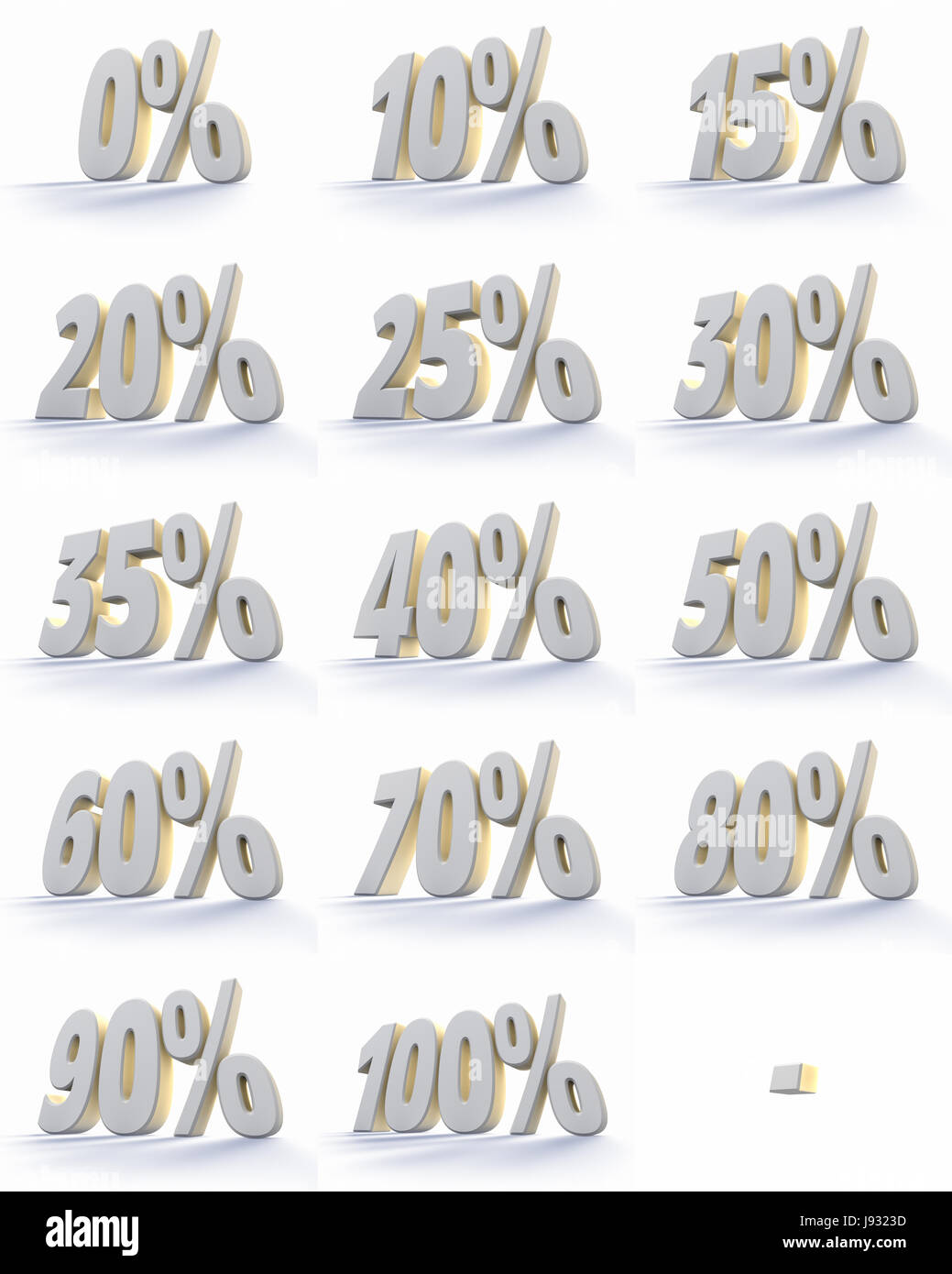 Meno, percentuale, percentuale, impostare, sconto, numeri, pietra, statua, caldo stock Foto Stock