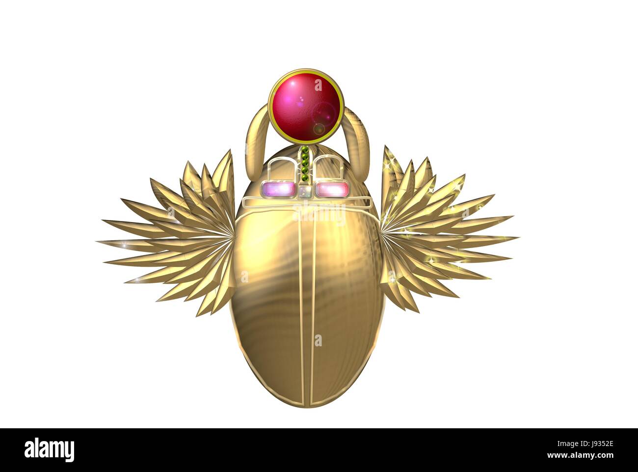 Isolato, beetle, archeologia, amuleto, scarabeo, blu, storia, religione, cultura, Foto Stock