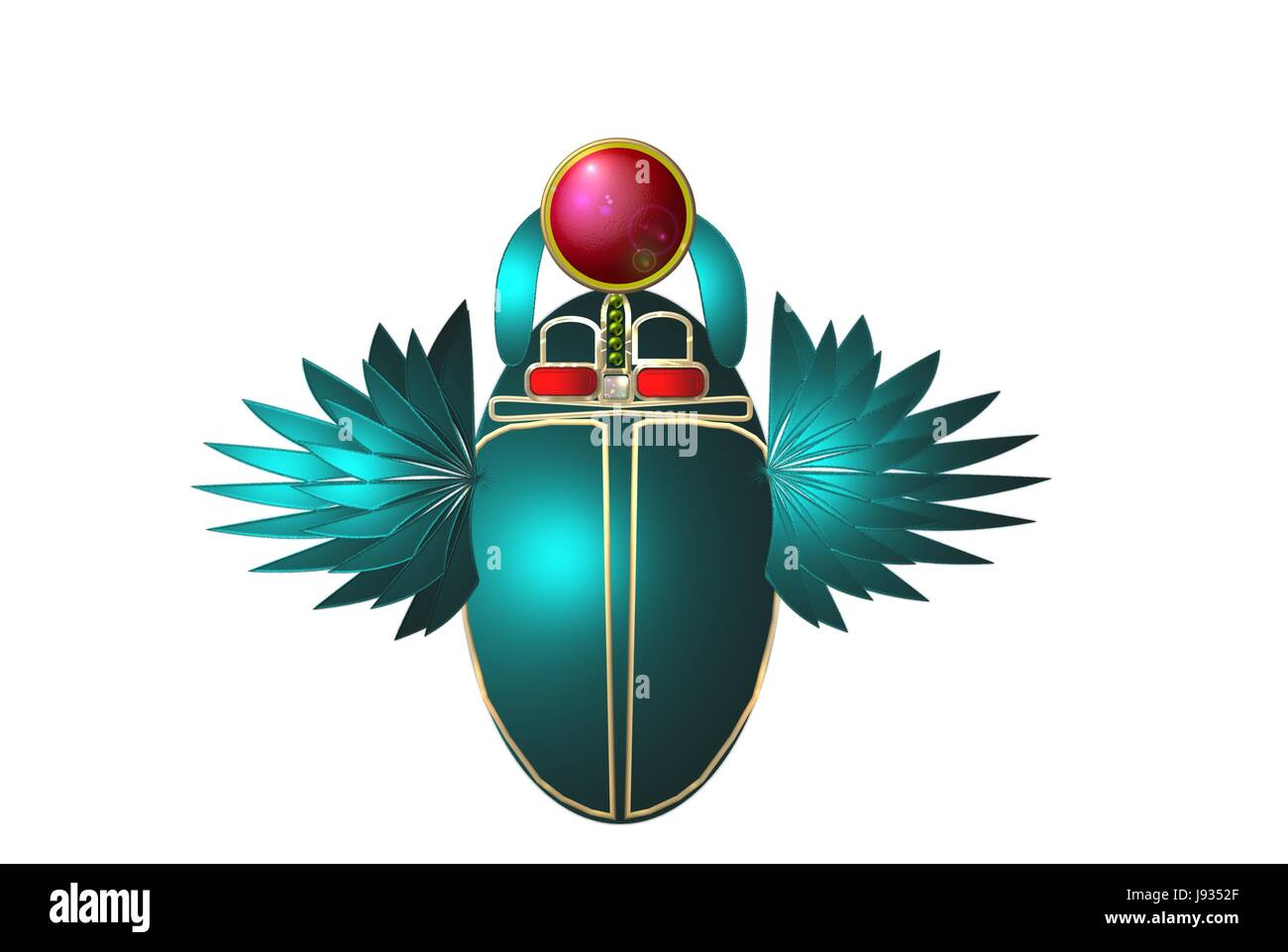 Scarabaeus sacer Foto Stock