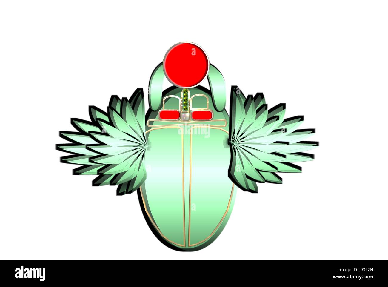 Isolato, beetle, archeologia, amuleto, scarabeo, blu, storia, religione, cultura, Foto Stock