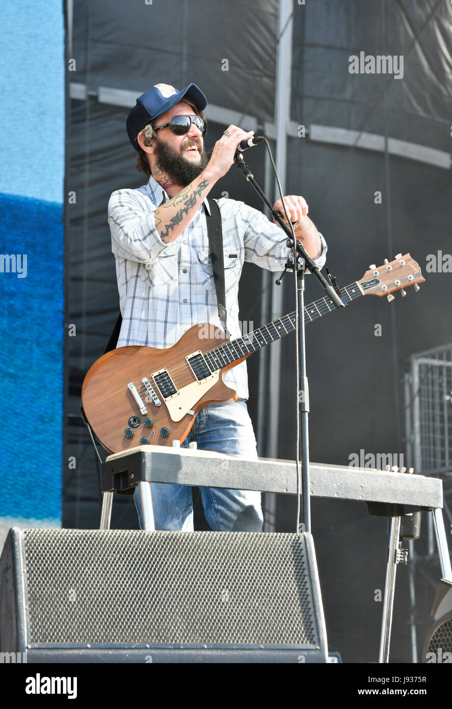 Napa Valley, California, 28 maggio 2017 - Banda di cavalli al Festival BottleRock - Photo credit: Ken Howard/Alamy Foto Stock