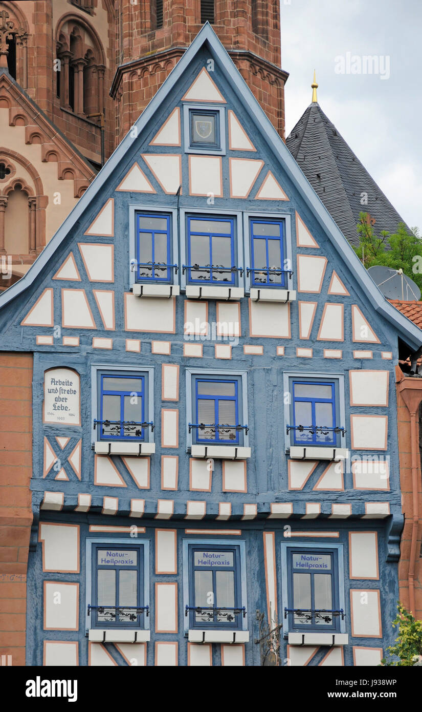 In stile tudor house di gelnhausen Foto Stock