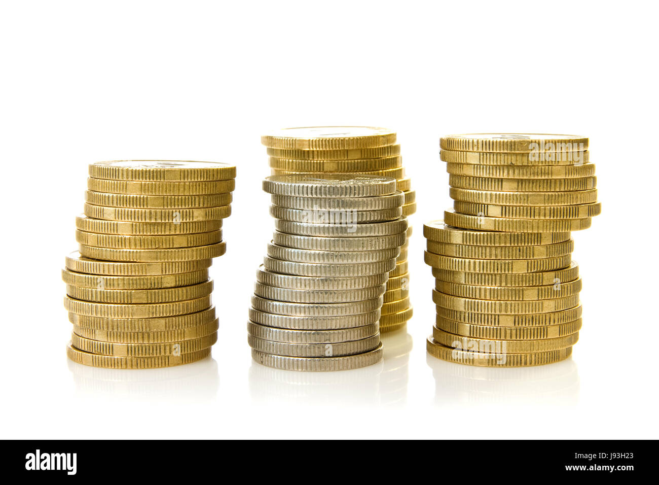 Valuta, Coin, Golden, rapporti aziendali, trattare, transazione commerciale, Foto Stock
