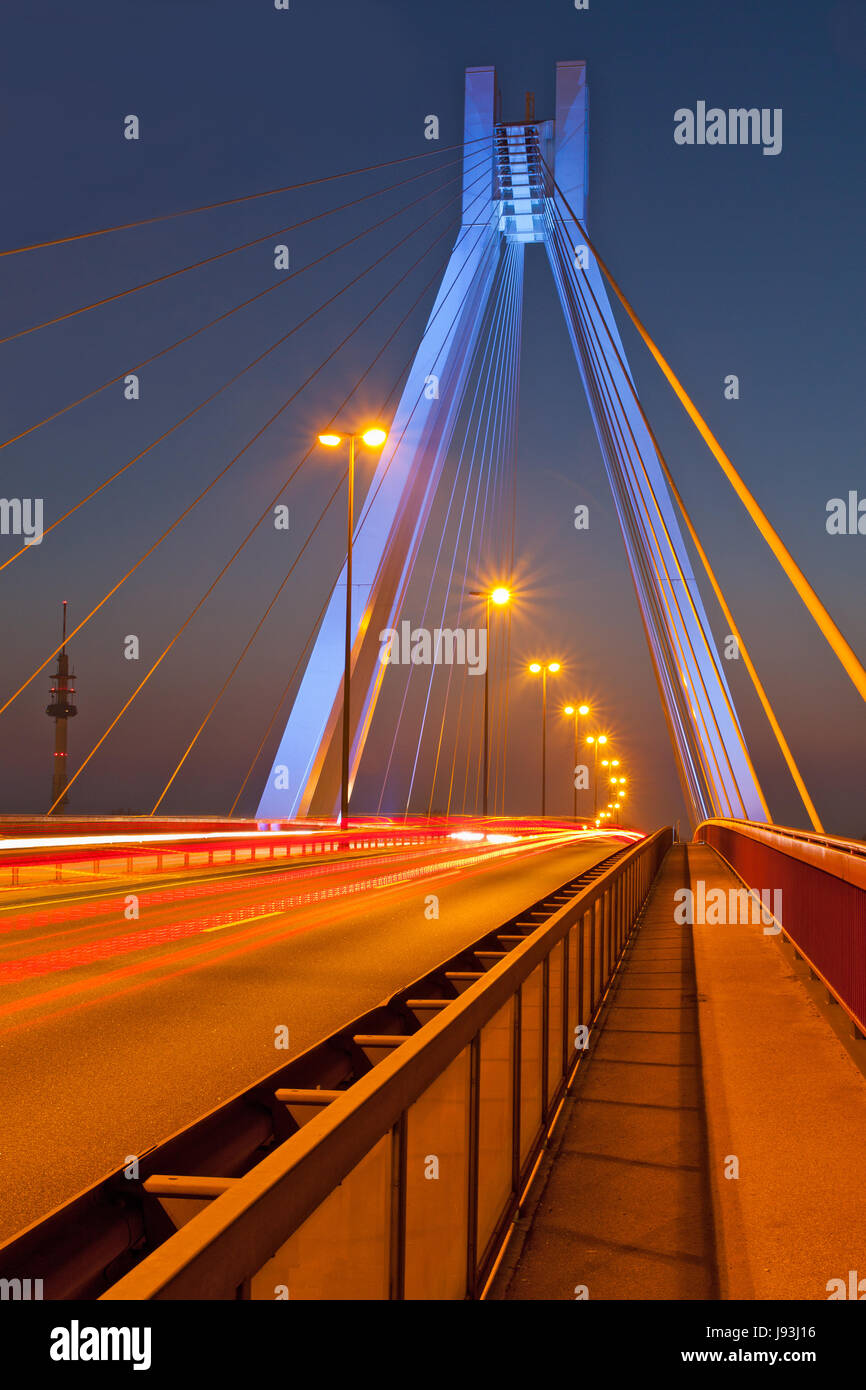 Bridge, stile di costruzione, architettura, stile architettonico, pier, attraverso Foto Stock