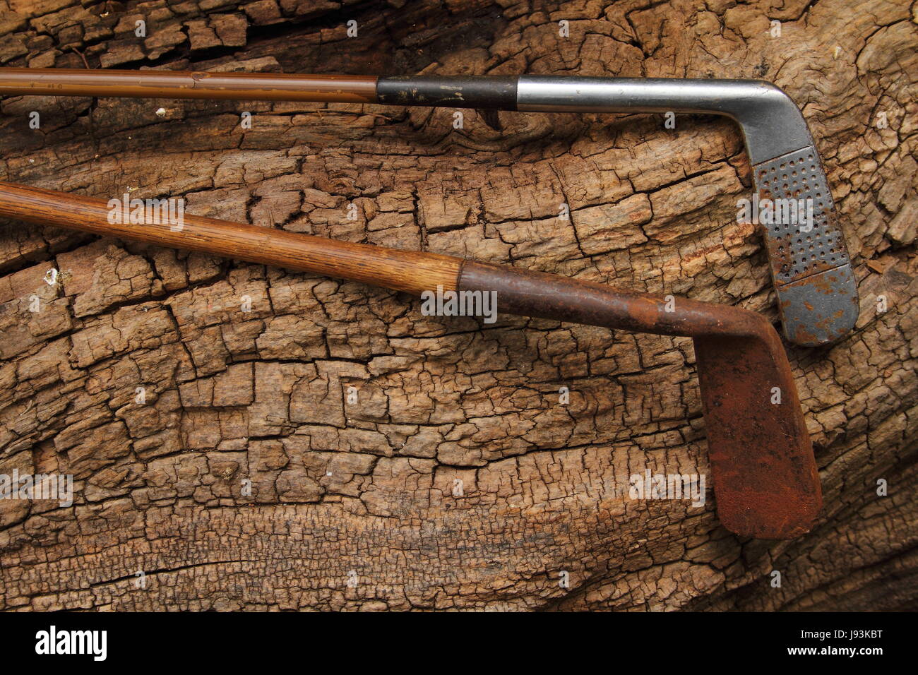 Retrò hickory scopare golf club Foto Stock