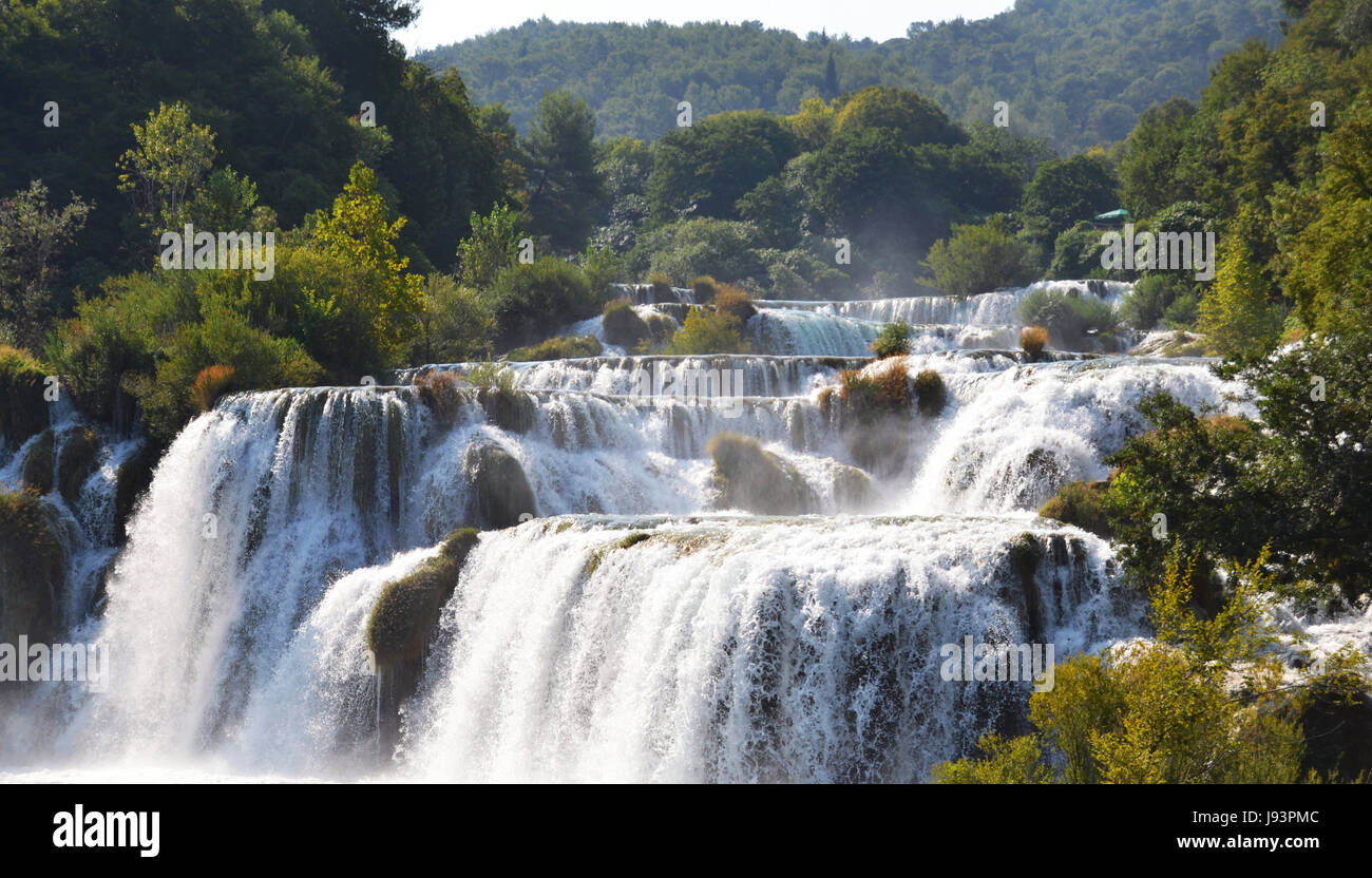 Park, europa, cascata, Croazia, nazionale, cascate, scale, bella, Foto Stock