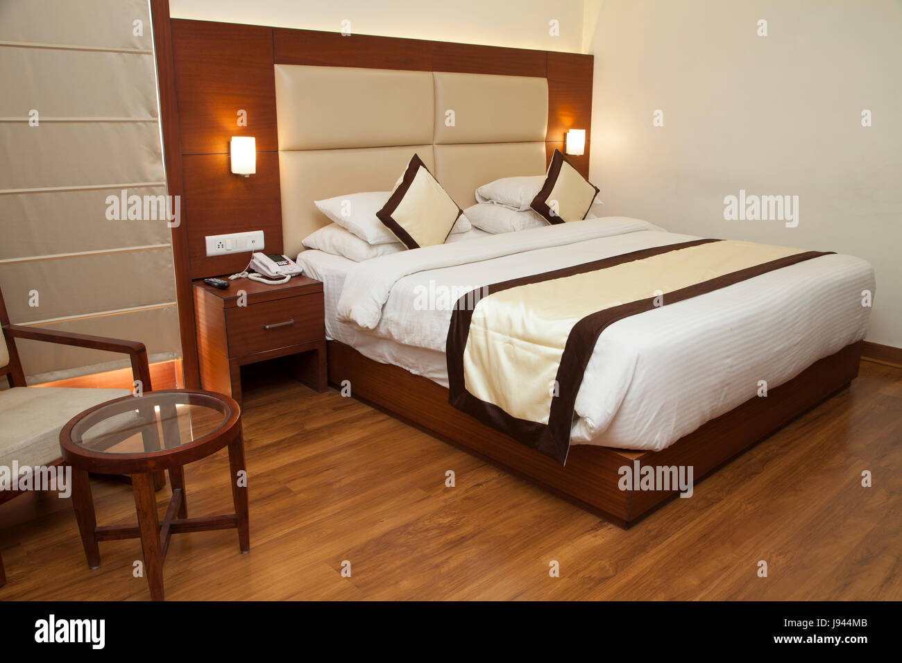 Camera in hotel e bed Foto Stock