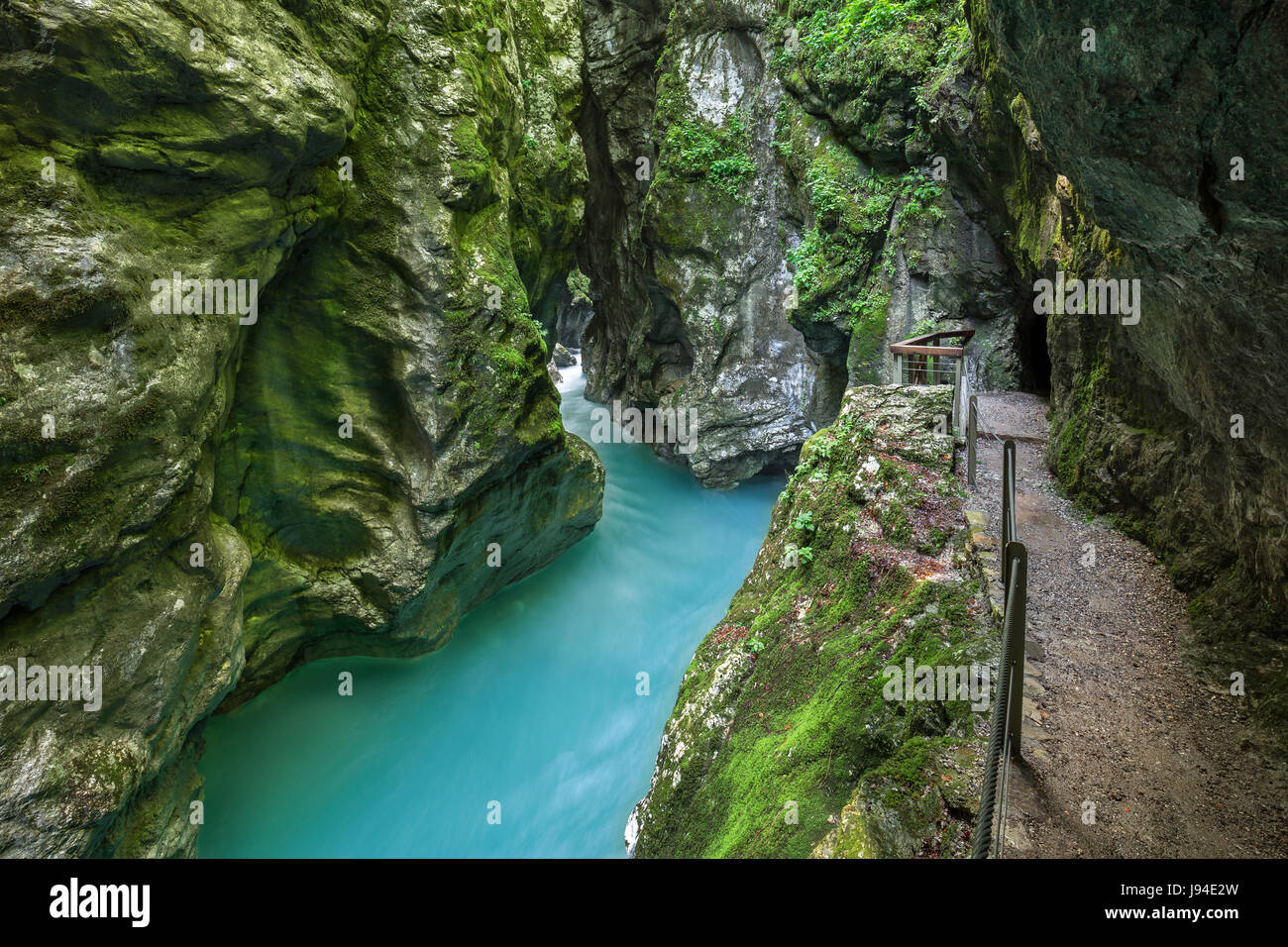 Tolmin gorge nel Parco Nazionale del Triglav, Slovenia Foto Stock