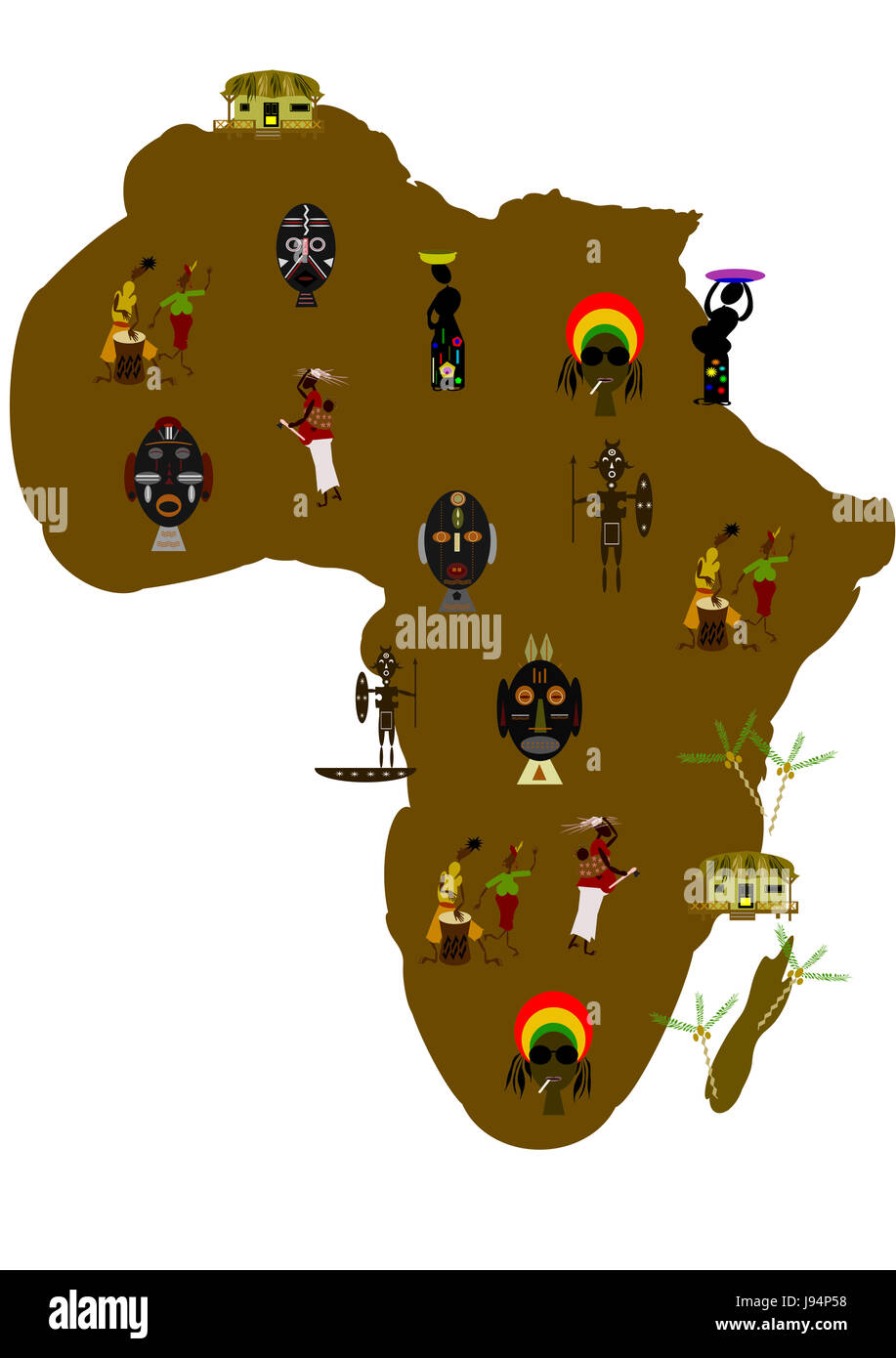 Donna, musica, turismo, africa, turisti, turisti, Africa, continente, Foto Stock