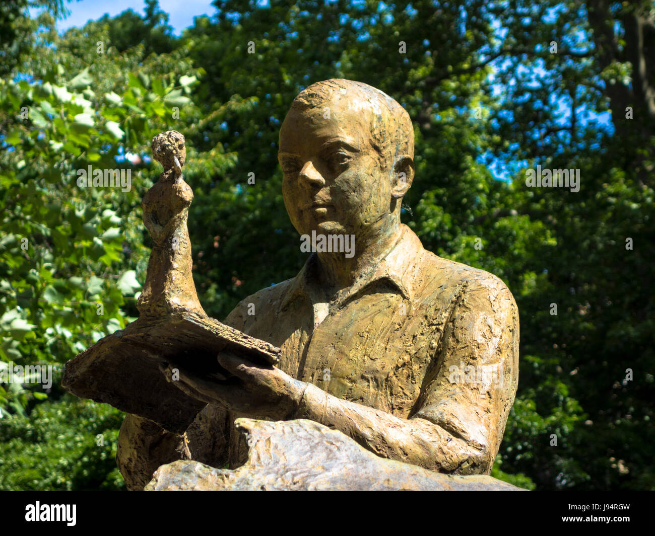 Statua di Antoine de Saint-Exupery, Jardin Royal, Toulouse Foto Stock