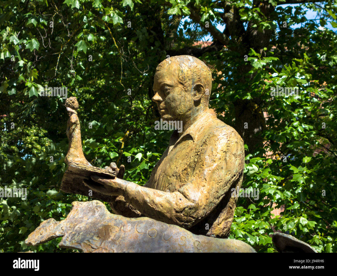 Statua di Antoine de Saint-Exupery, Jardin Royal, Toulouse Foto Stock