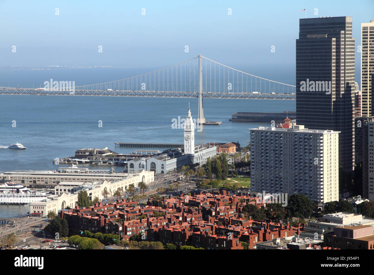 Città, Paese skyline, downtown, grattacieli, grattacielo, edificio blu, ufficio, Foto Stock