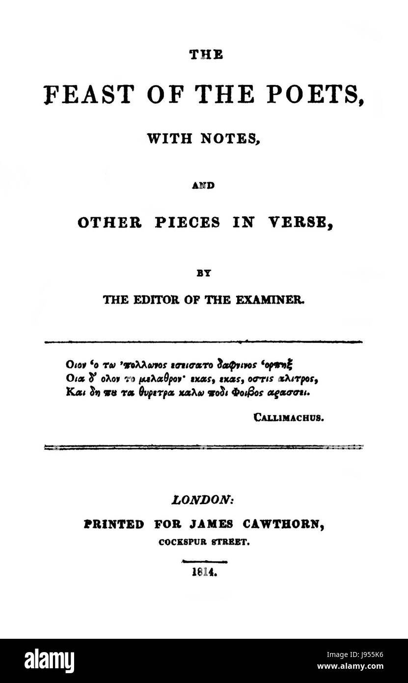 "La festa dei Poeti" è un'opera letteraria della prima edizione, che esplora temi di poesia, arte e creatività attraverso una serie di saggi o riflessioni sui poeti e la loro arte. Foto Stock