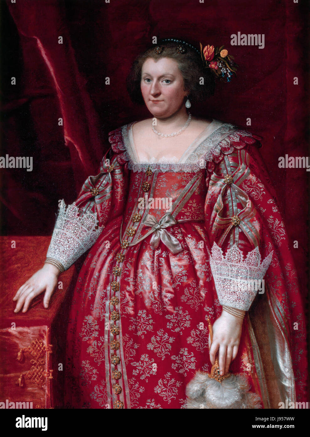 Sophia Edvige van Brunswijk Wolfenbüttel (1592 1642), da Wybrand de Geest (MI) Foto Stock