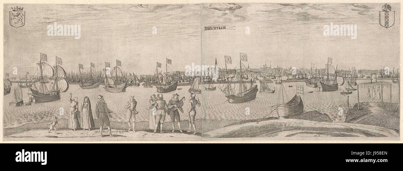 Profilo di Amsterdam, 1599, RP P 1892 a 17492 Foto Stock
