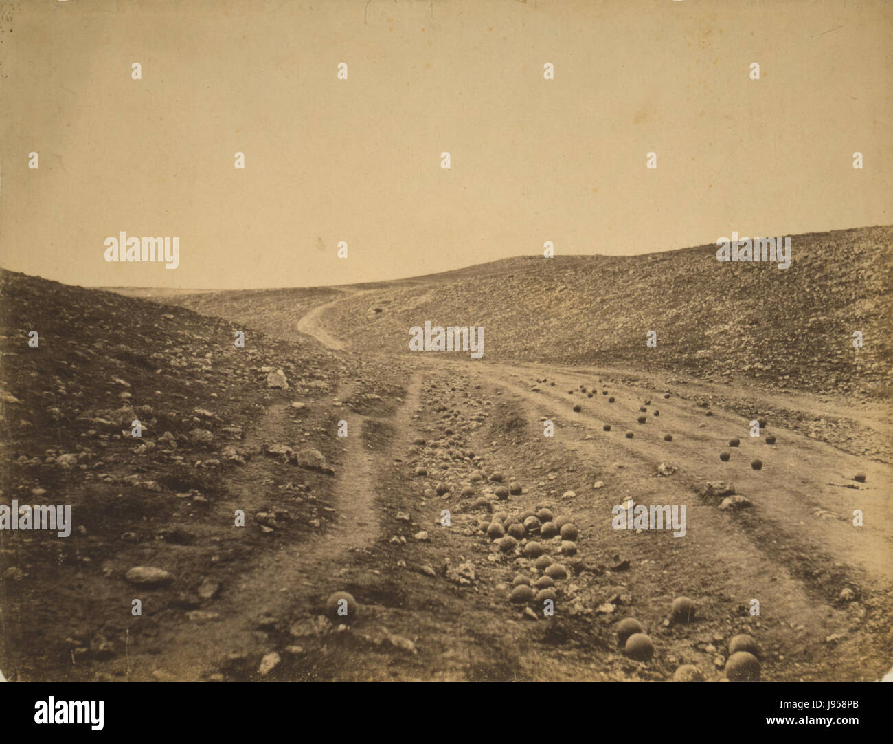 Roger Fenton ombra della Valle della Morte Foto Stock