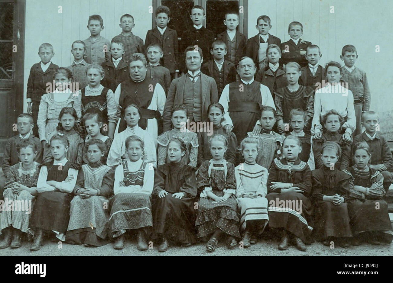 Schulklasse Heiligenkreuz um 1900 Foto Stock