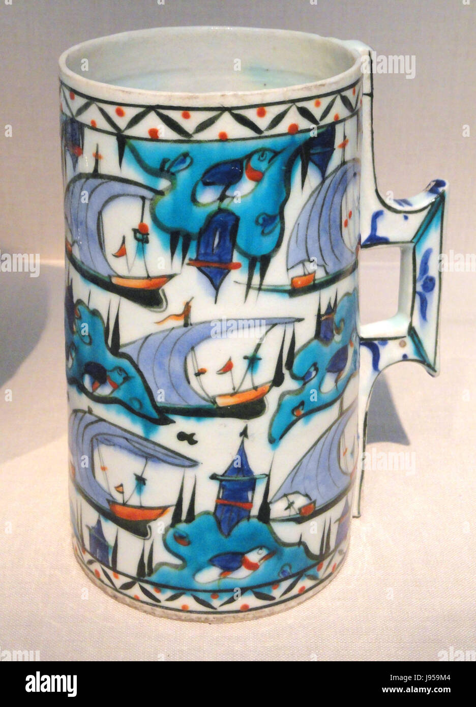 Il boccale, Iznik, Turchia, c. 1575 1585 Annuncio, stonepaste corpo verniciato in smalto Freer Gallery of Art DSC05425 Foto Stock