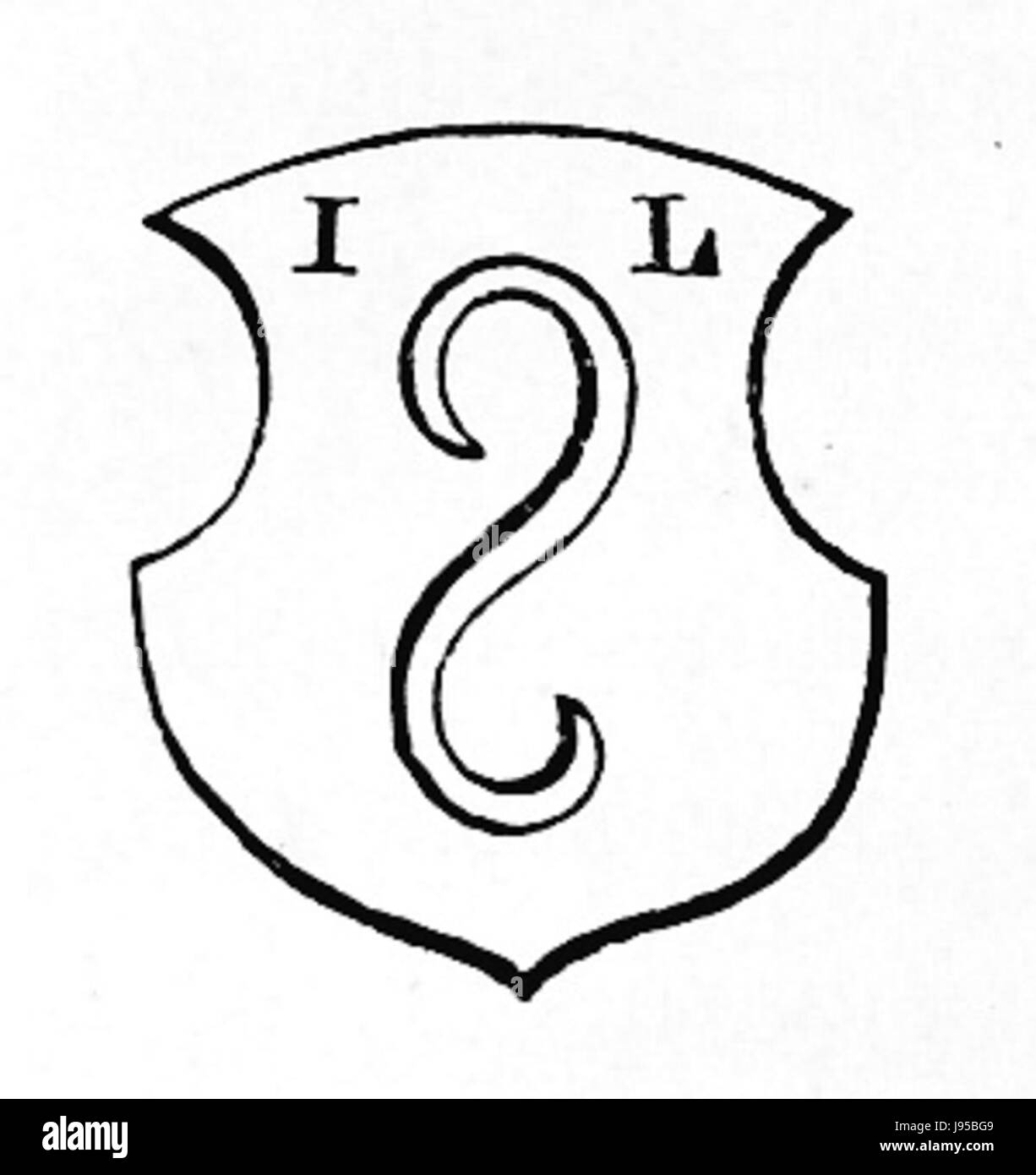 "MZK 01 1856 Hauszeichen von Landleuten" è un documento tedesco che raffigura i cartelli delle case usati dalle comunità rurali nella metà del XIX secolo. Questi cartelli erano una parte importante dell'identità rurale e della marcatura delle proprietà. Foto Stock