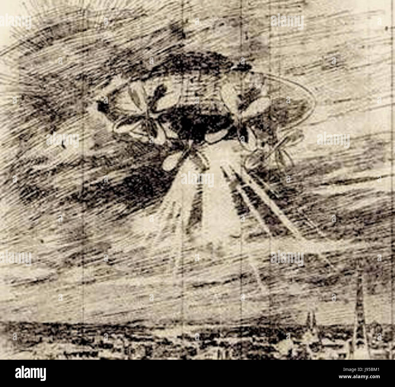 Mistero dirigibile Sacramento 1896 Foto Stock