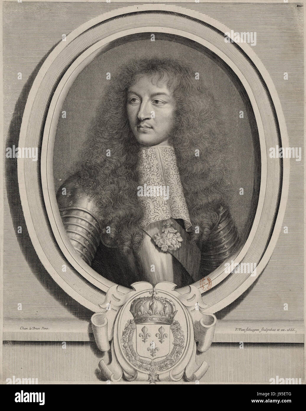 Ritratto di Luigi XIV di Francia van Schuppen 1666 Foto Stock