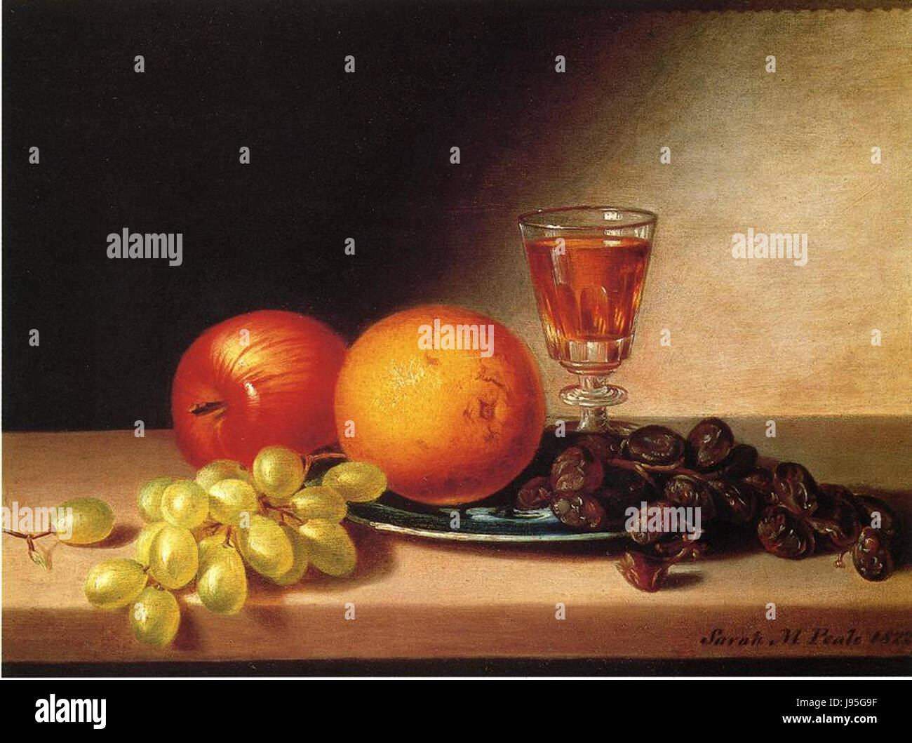 S M Peale Frutta e Vino 1822 Foto Stock