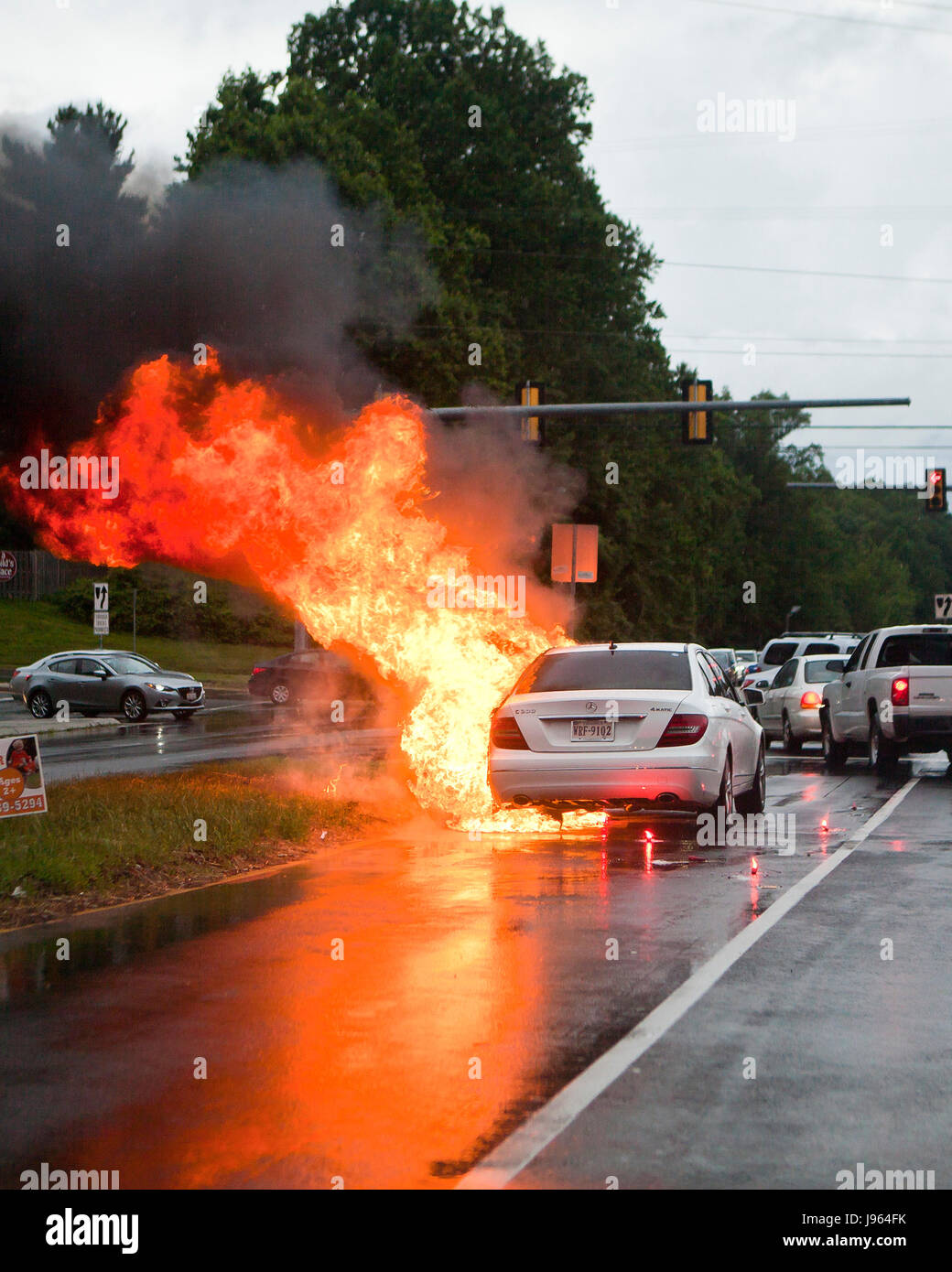 Macchina fuoco in street - USA Foto Stock
