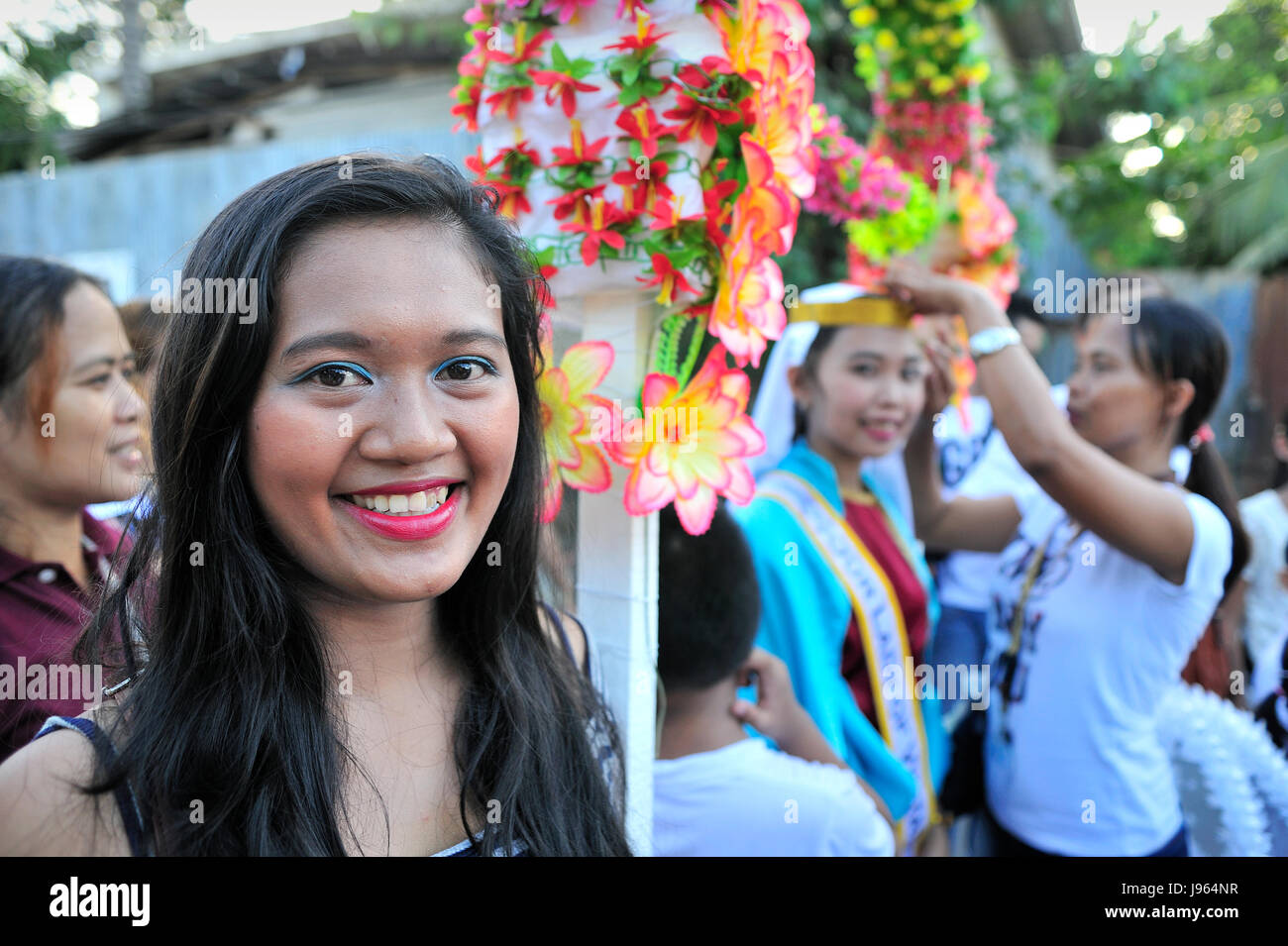 Flores de Mayo Festival fine Maggio Lahug Cebu Filippine Foto Stock