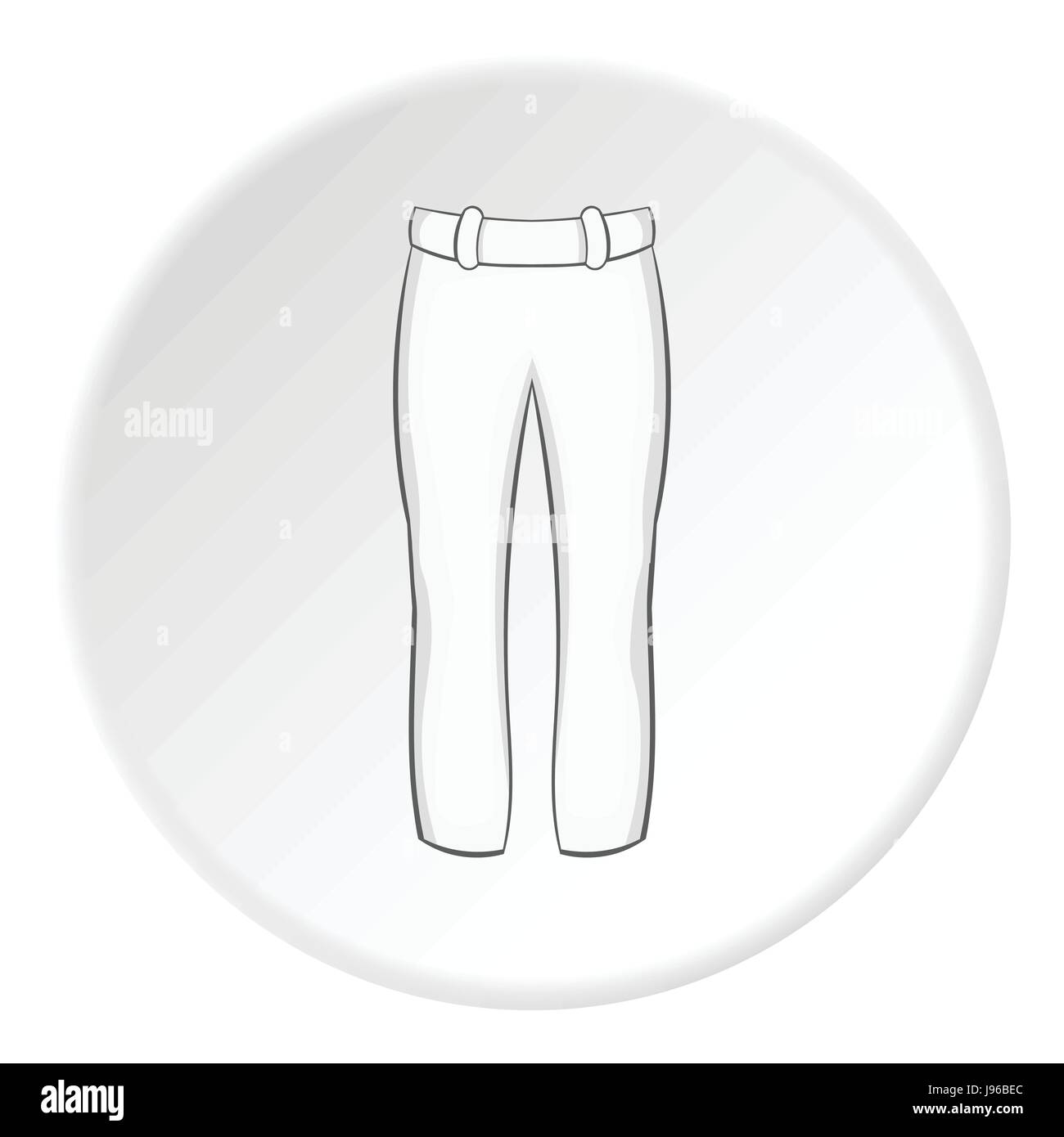 White giocatore di baseball icona i pantaloni, stile cartoon Illustrazione Vettoriale