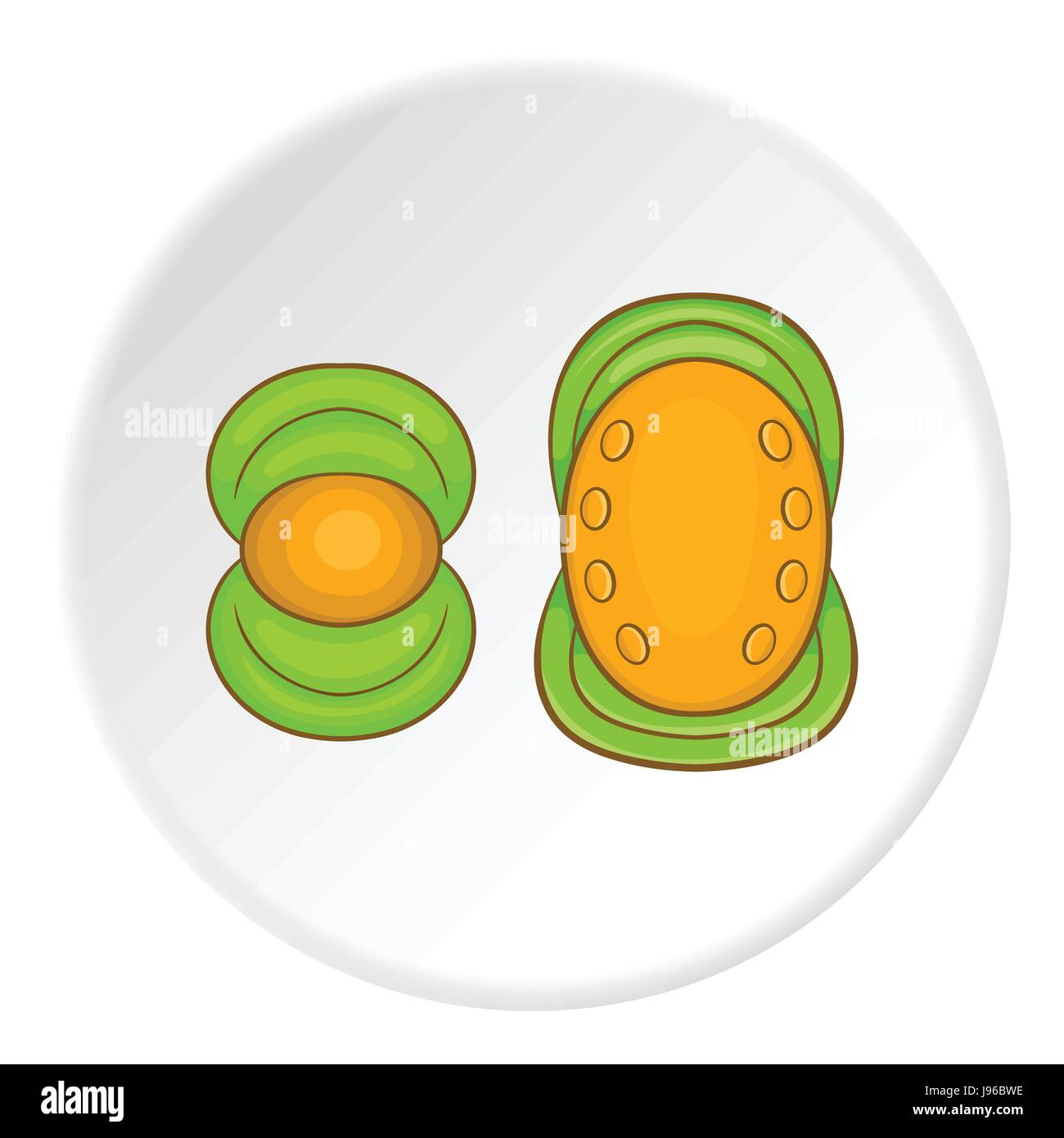 Ginocchiere, icona di stile cartoon Illustrazione Vettoriale