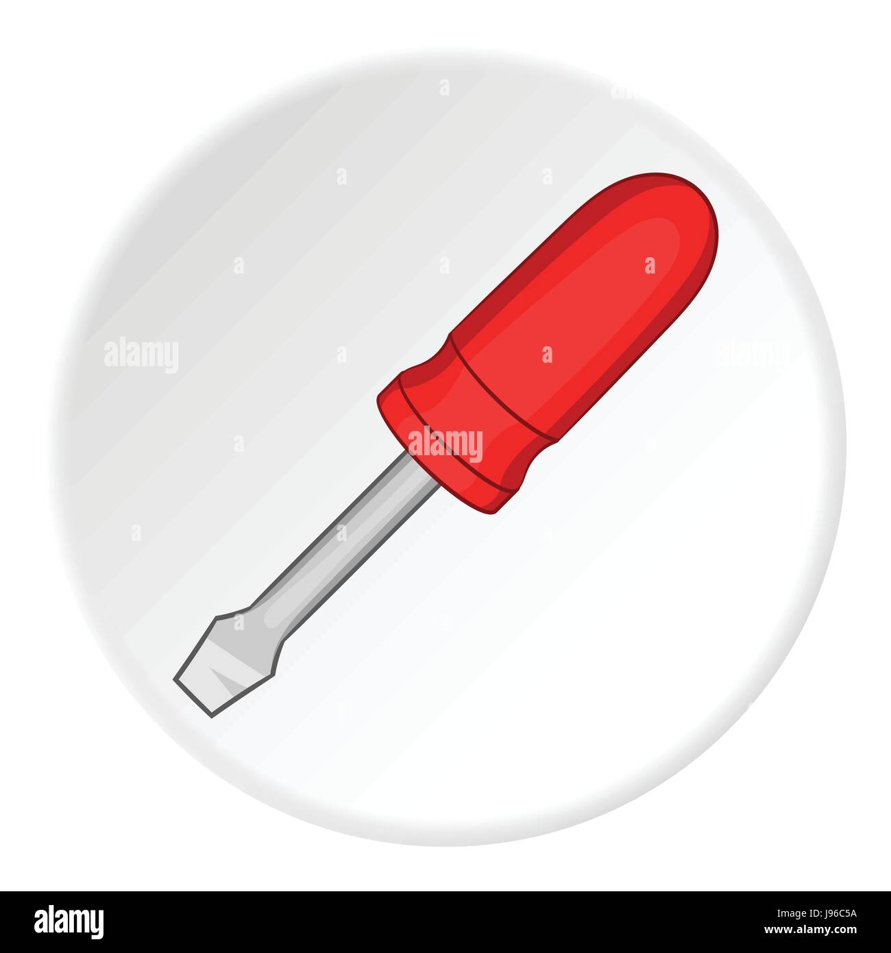 Meno icona raffigurante un cacciavite, stile cartoon Illustrazione Vettoriale