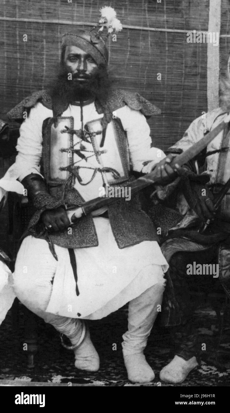 Gli inservienti del Sumptha Raja, Agra Durbar z Foto Stock