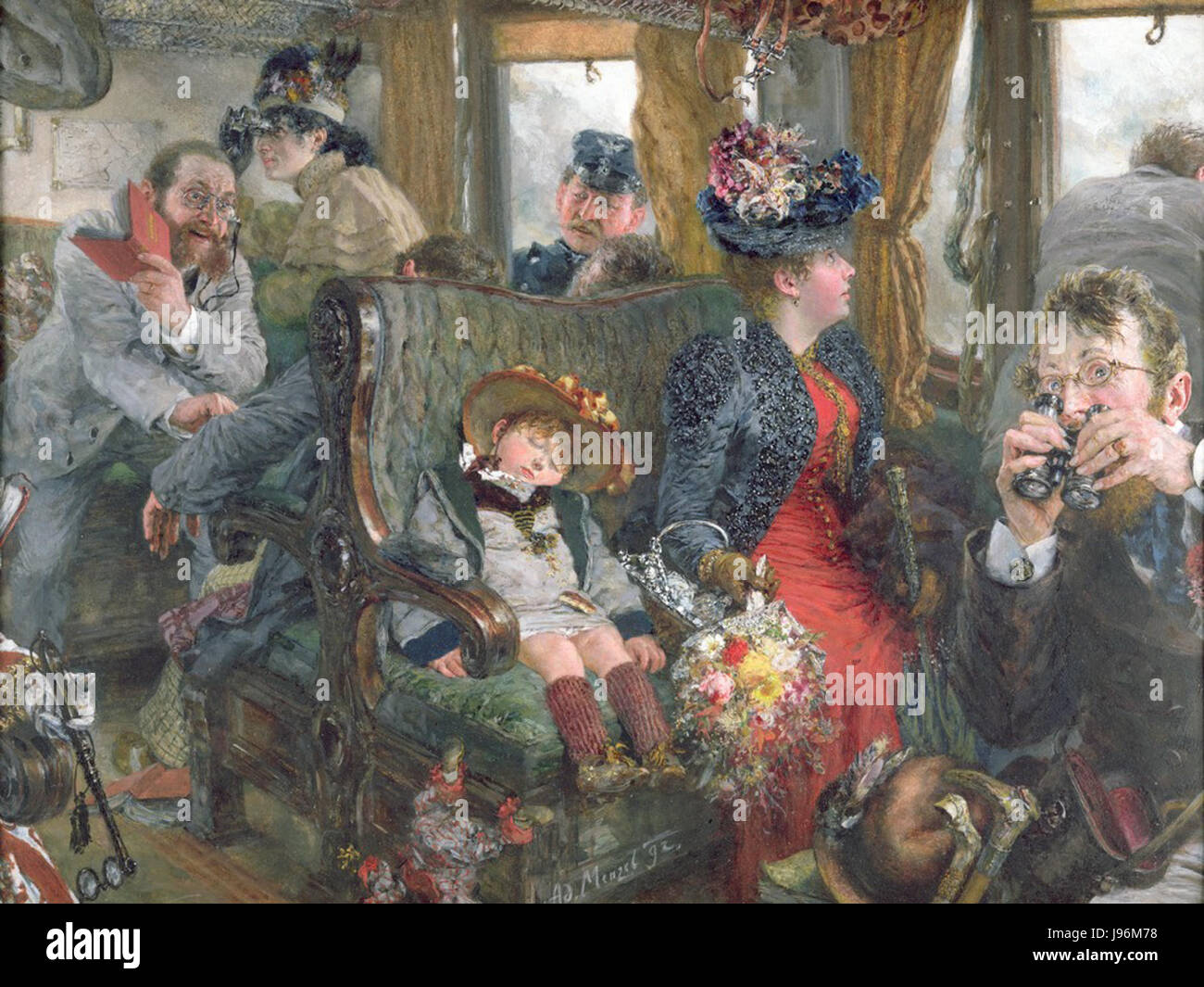 Adolph von Menzel Auf der Fahrt durch schoene Natur 1892 Foto Stock