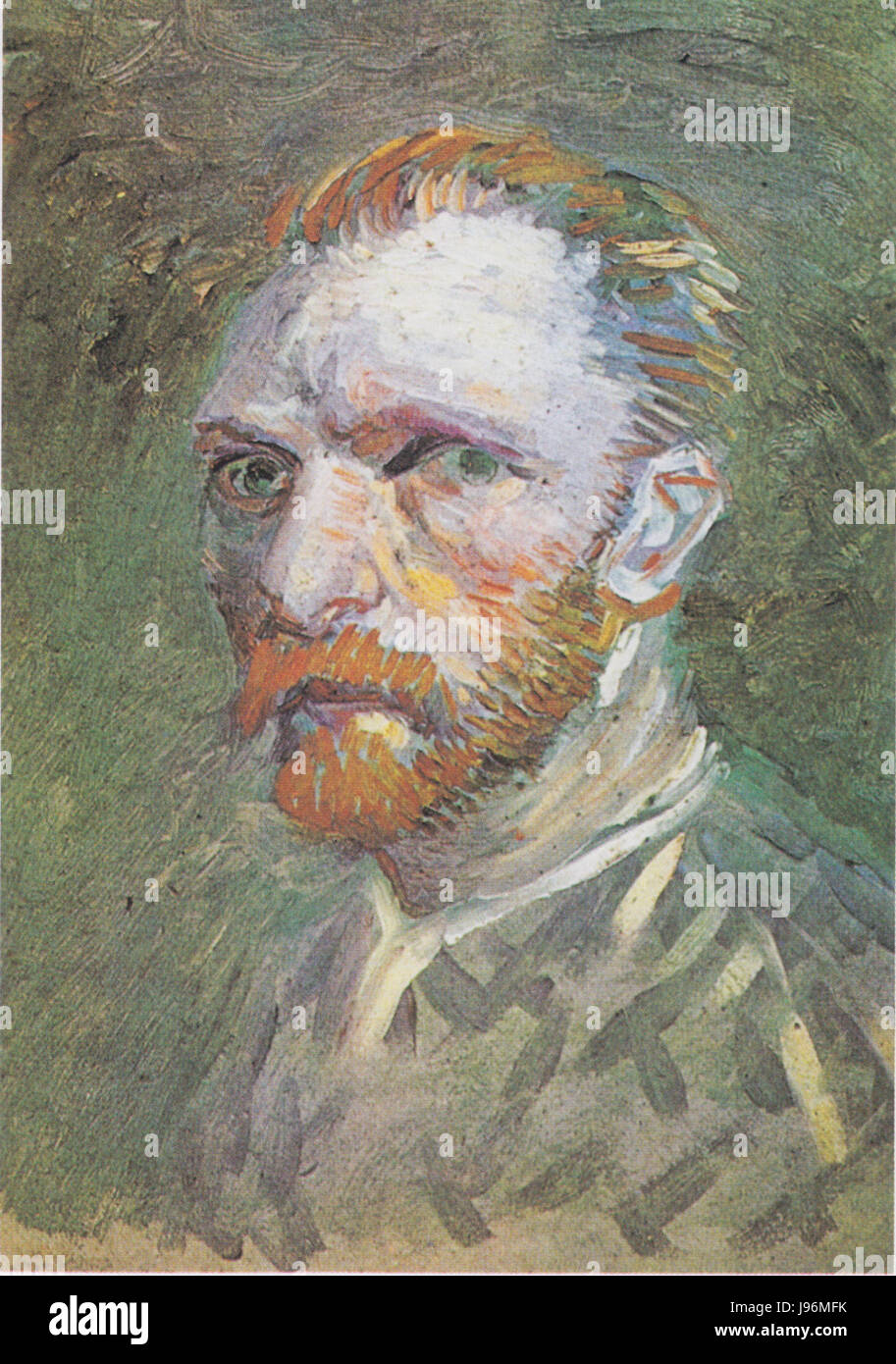 "Van Gogh Selbstbildnis" (Autoritratto) è un rinomato dipinto di Vincent van Gogh, che mostra il suo stile artistico distintivo e la profondità emotiva. Creato alla fine del XIX secolo, questo autoritratto offre una visione delle lotte personali e dello stato mentale del artistâ, riflettendo l'intensità della sua vita interiore. Foto Stock