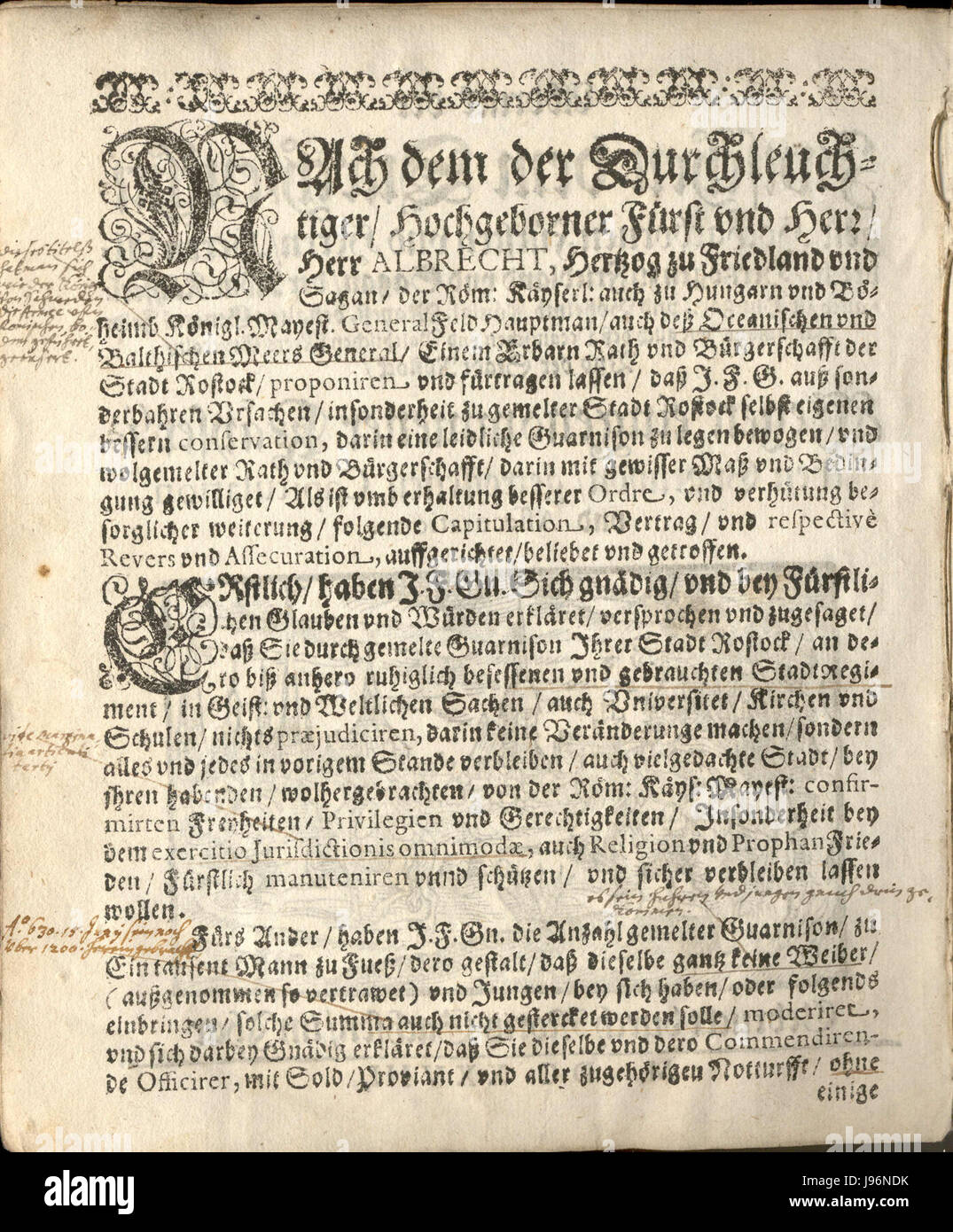 WallensteinKap2 si riferisce a un riferimento storico o letterario, forse legato alla vita e alle opere della figura storica Albrecht von Wallenstein o a un'opera letteraria. Foto Stock