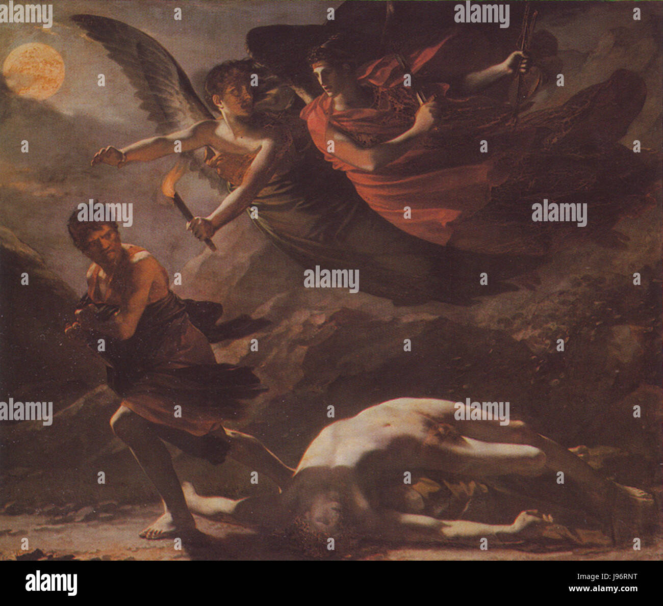 "Giustizia di Prudhon" si riferisce a un concetto o un'opera d'arte legati al tema della giustizia, ritratta dall'artista francese Pierre-Paul Prud'hon. Le opere di Prud'honâ sono spesso caratterizzate da figure idealizzate e rappresentazioni allegoriche di virtù e giustizia. Foto Stock